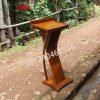 Podium Minimalis Kayu Jati Kombinasi Semi Stainless - Gambar 2