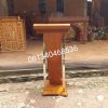 Podium Minimalis Kayu Jati Kombinasi Semi Stainless - Gambar 3
