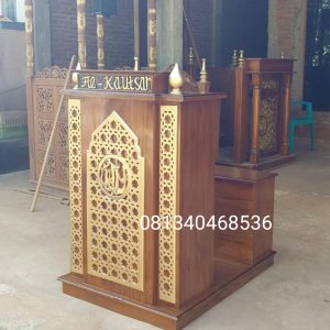 Mimbar Minimalis Masjid dan Musholla 80x110x125cm (3)