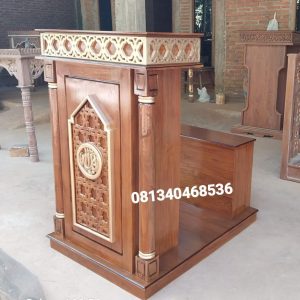 mimbar minimalis terbaru tiang depan ulir (1)